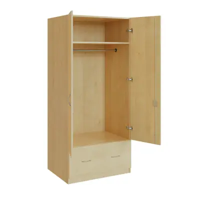 Q 24-80 skříň šatní, 2-dvéřová, 800x600x1800mm, javor horský